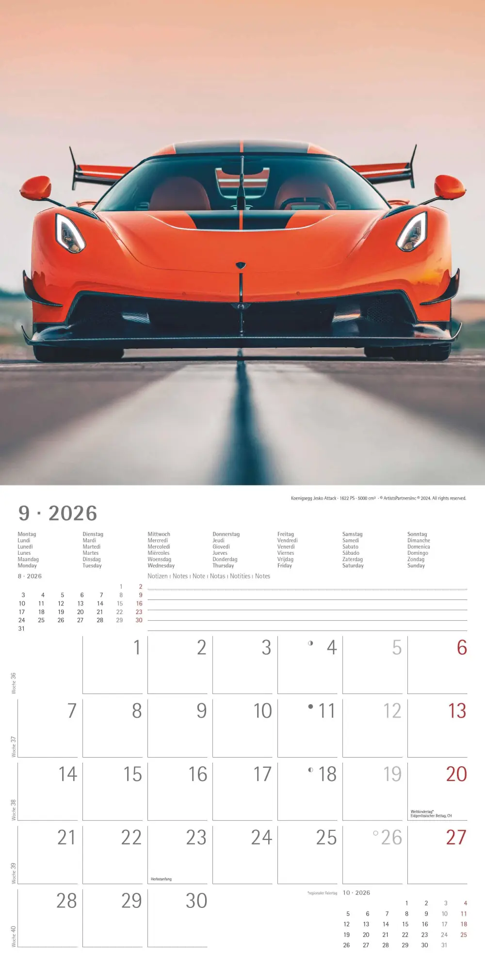 Bild: 4069095001824 | High Speed 2026 - Broschürenkalender 30x30 cm (30x60 geöffnet) -...