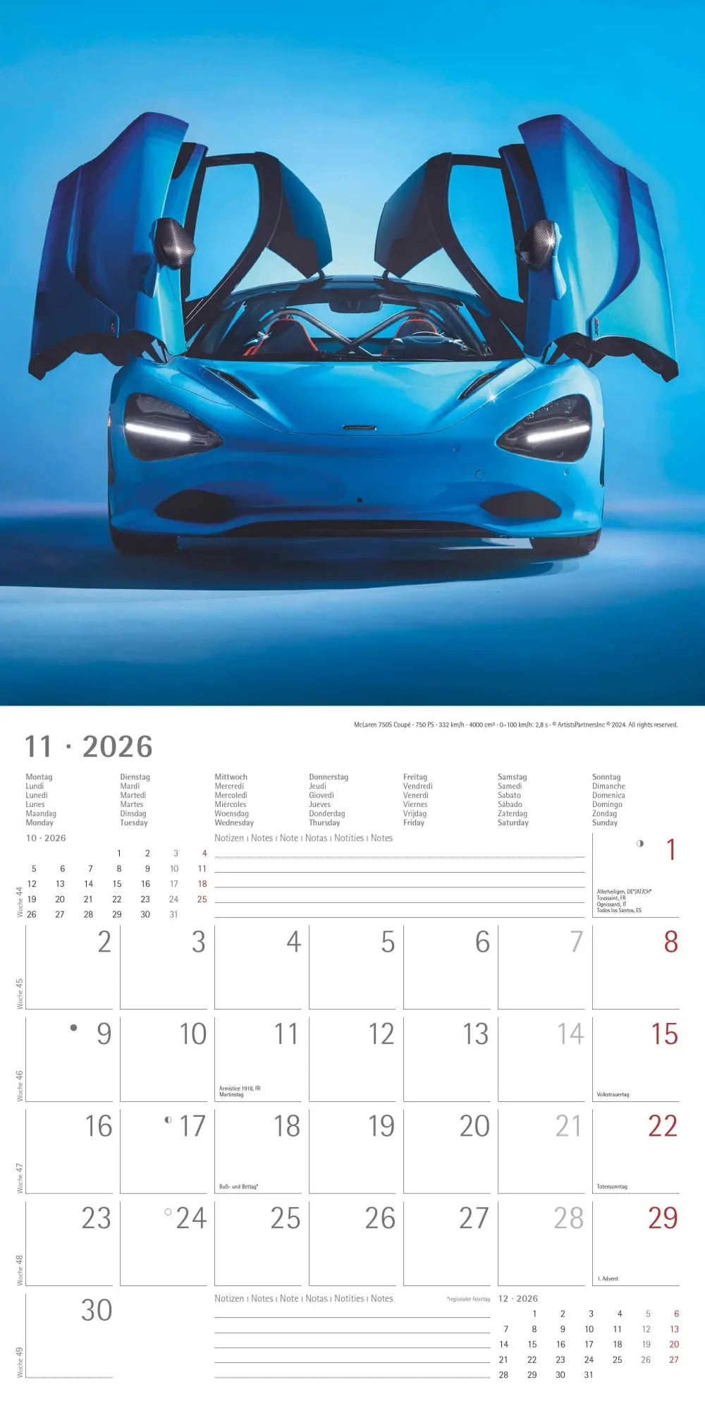 Bild: 4069095001824 | High Speed 2026 - Broschürenkalender 30x30 cm (30x60 geöffnet) -...