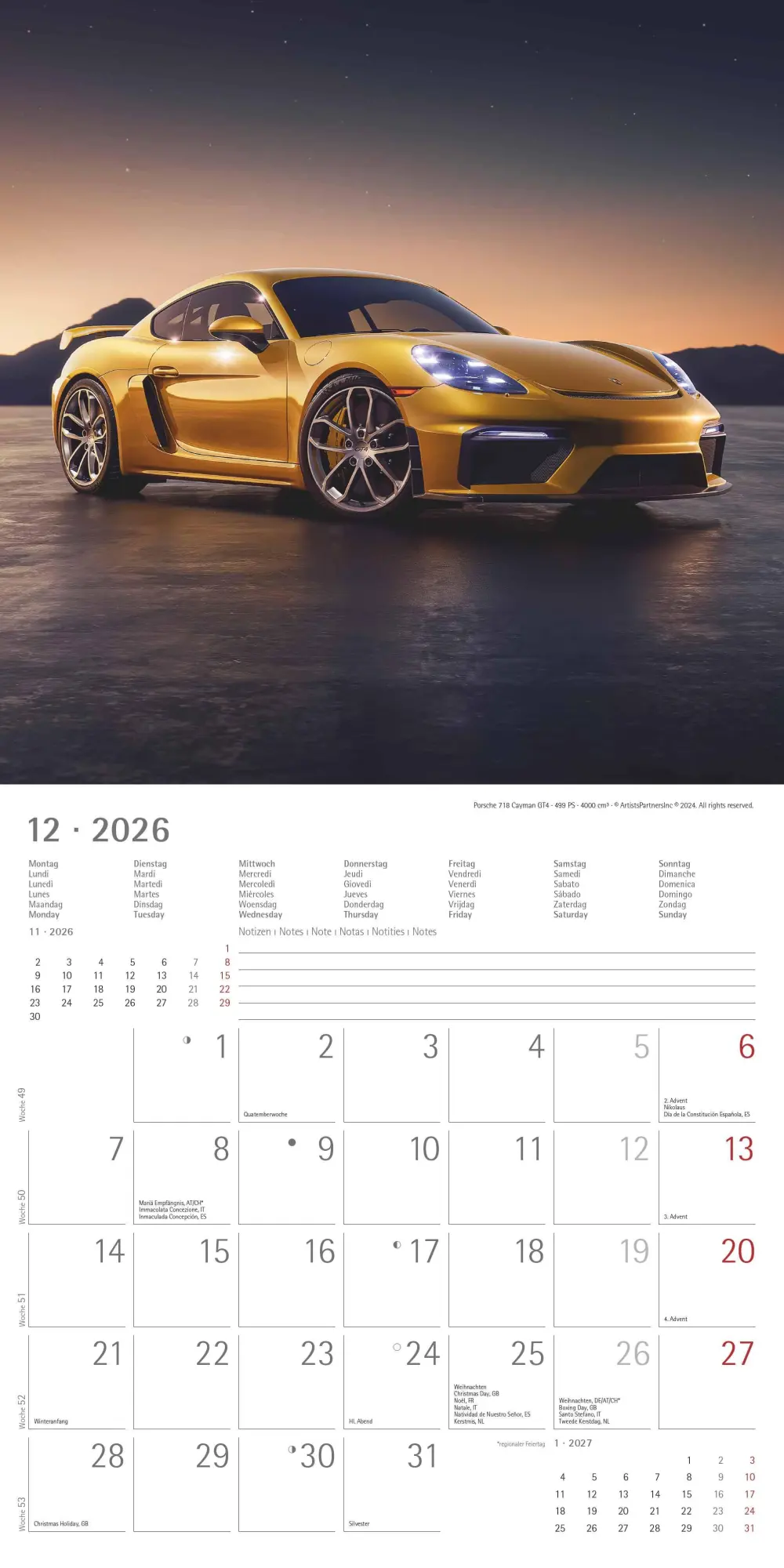 Bild: 4069095001824 | High Speed 2026 - Broschürenkalender 30x30 cm (30x60 geöffnet) -...