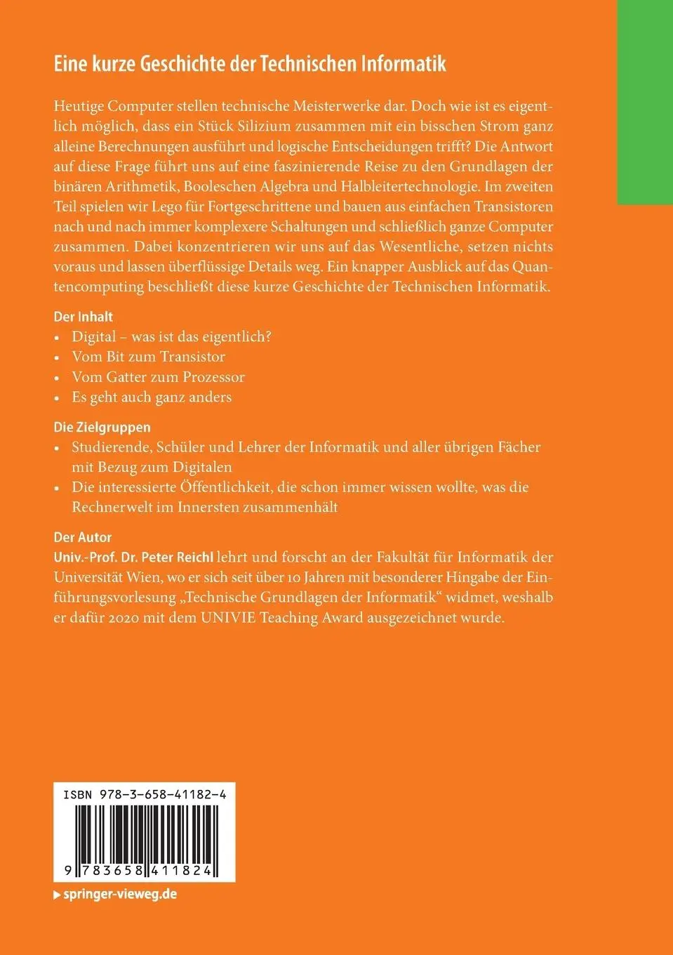 Rückseite: 9783658411824 | Eine kurze Geschichte der Technischen Informatik | Peter Reichl | Buch