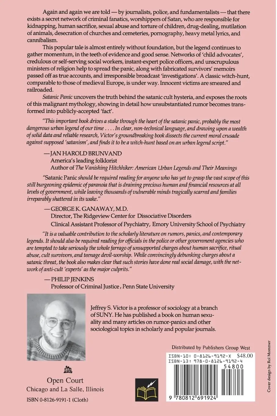 Rückseite: 9780812691924 | Satanic Panic | The Creation of a Contemporary Legend | Victor | Buch
