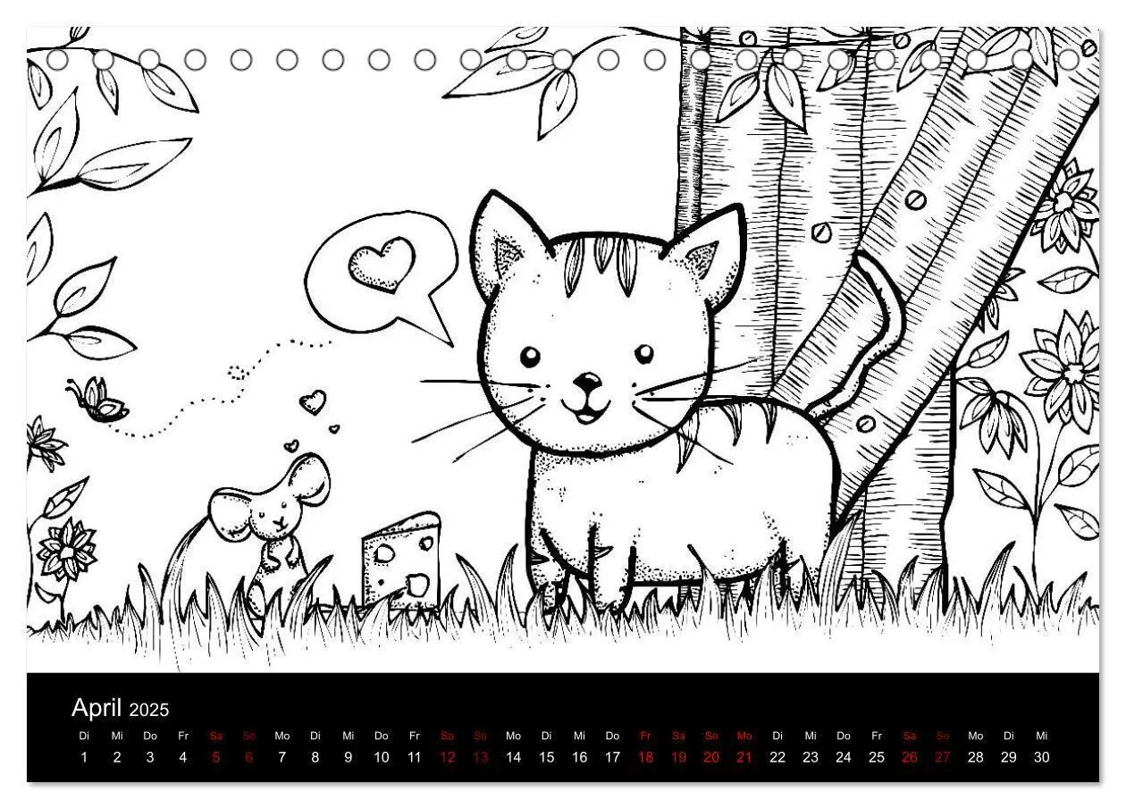 Bild: 9783435411924 | Bezaubernde Mini-Monster - Ein Ausmal-Kalender (Tischkalender 2025...