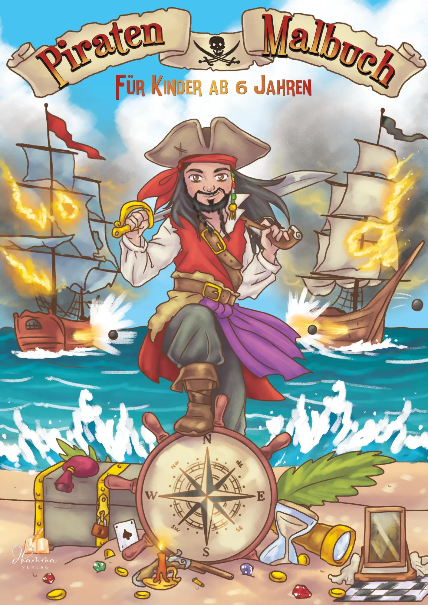 Cover: 9783986571924 | Piraten Malbuch für Kinder ab 6 Jahren | Josef Mickey Müller | Buch