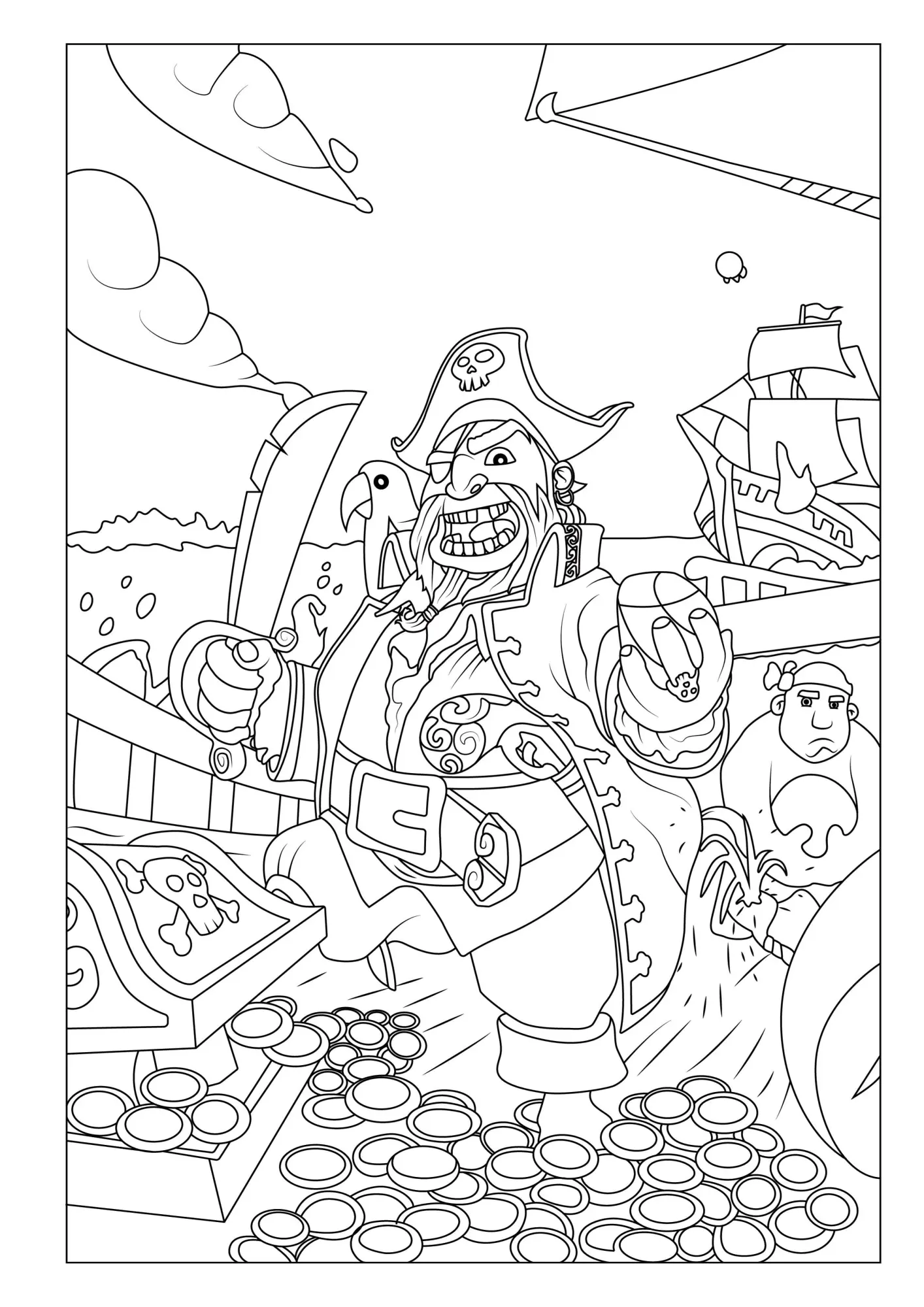 Bild: 9783986571924 | Piraten Malbuch für Kinder ab 6 Jahren | Josef Mickey Müller | Buch