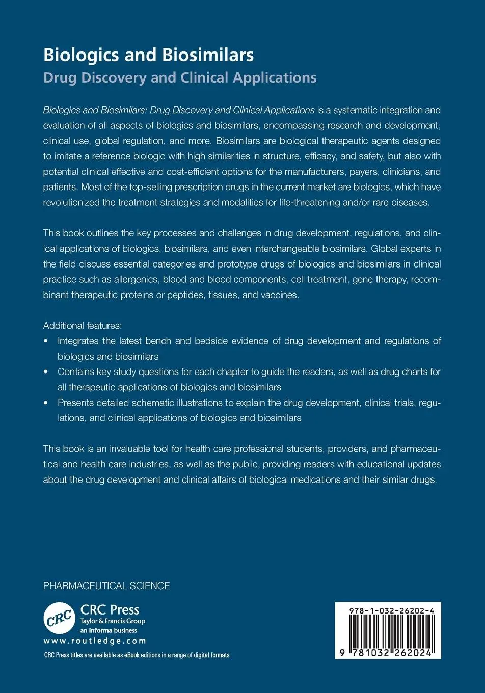 Rückseite: 9781032262024 | Biologics and Biosimilars | Drug Discovery and Clinical Applications