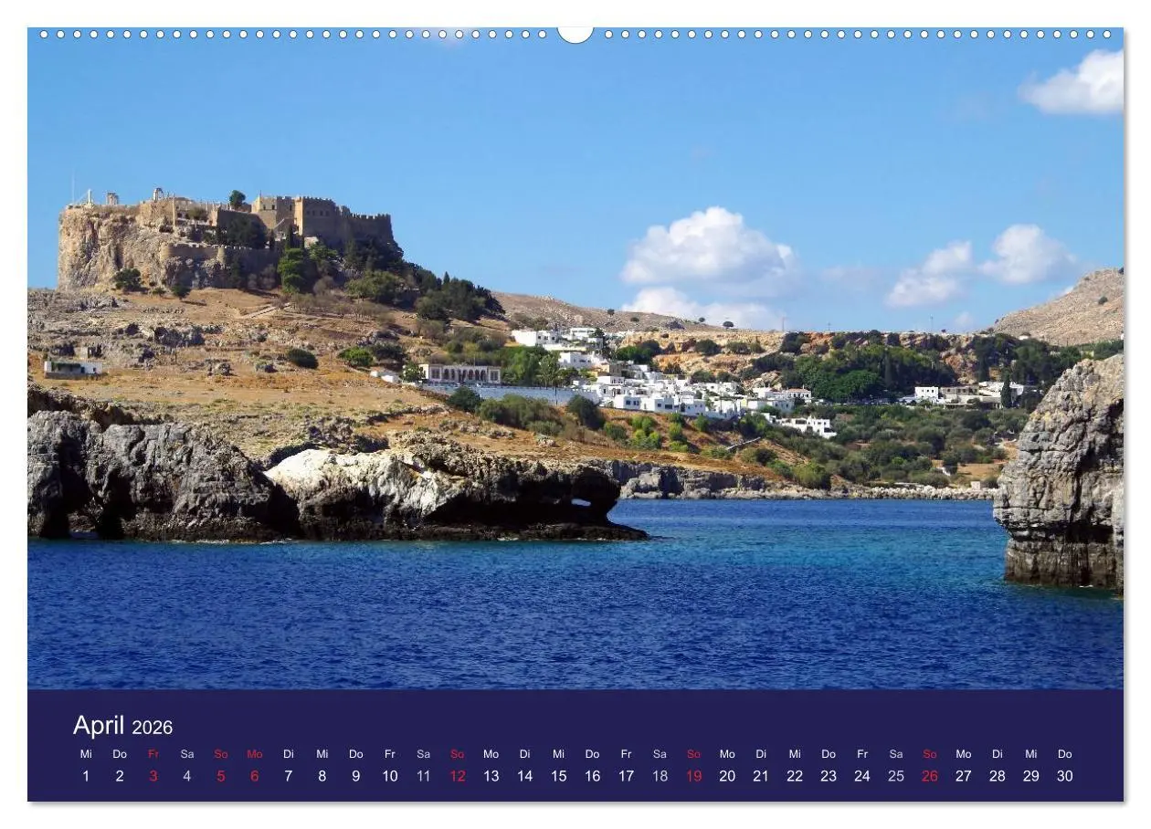 Bild: 9783516102024 | Rhodos mit Lindos und Symi (Wandkalender 2026 DIN A2 quer),...