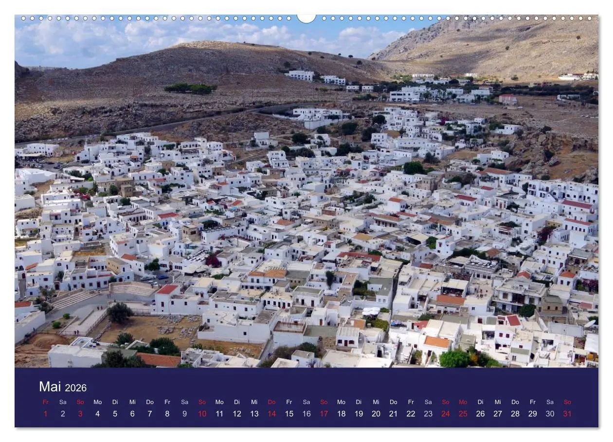 Bild: 9783516102024 | Rhodos mit Lindos und Symi (Wandkalender 2026 DIN A2 quer),...