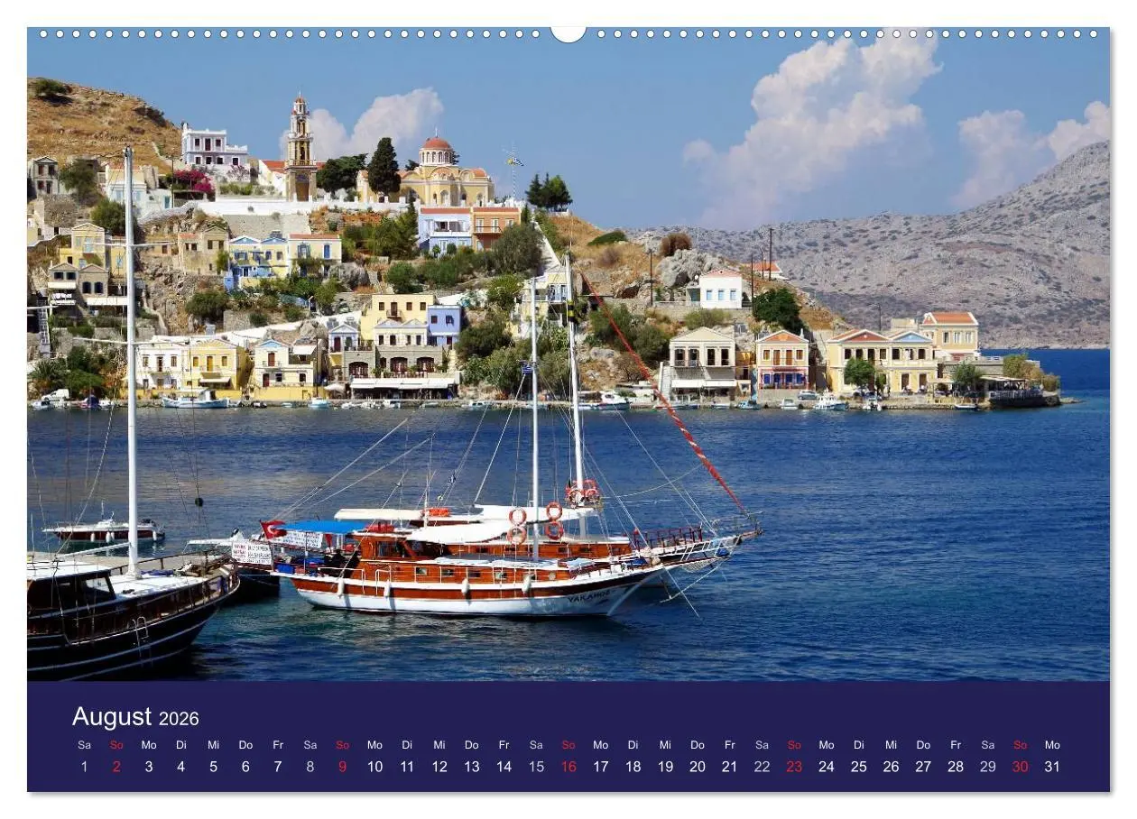 Bild: 9783516102024 | Rhodos mit Lindos und Symi (Wandkalender 2026 DIN A2 quer),...
