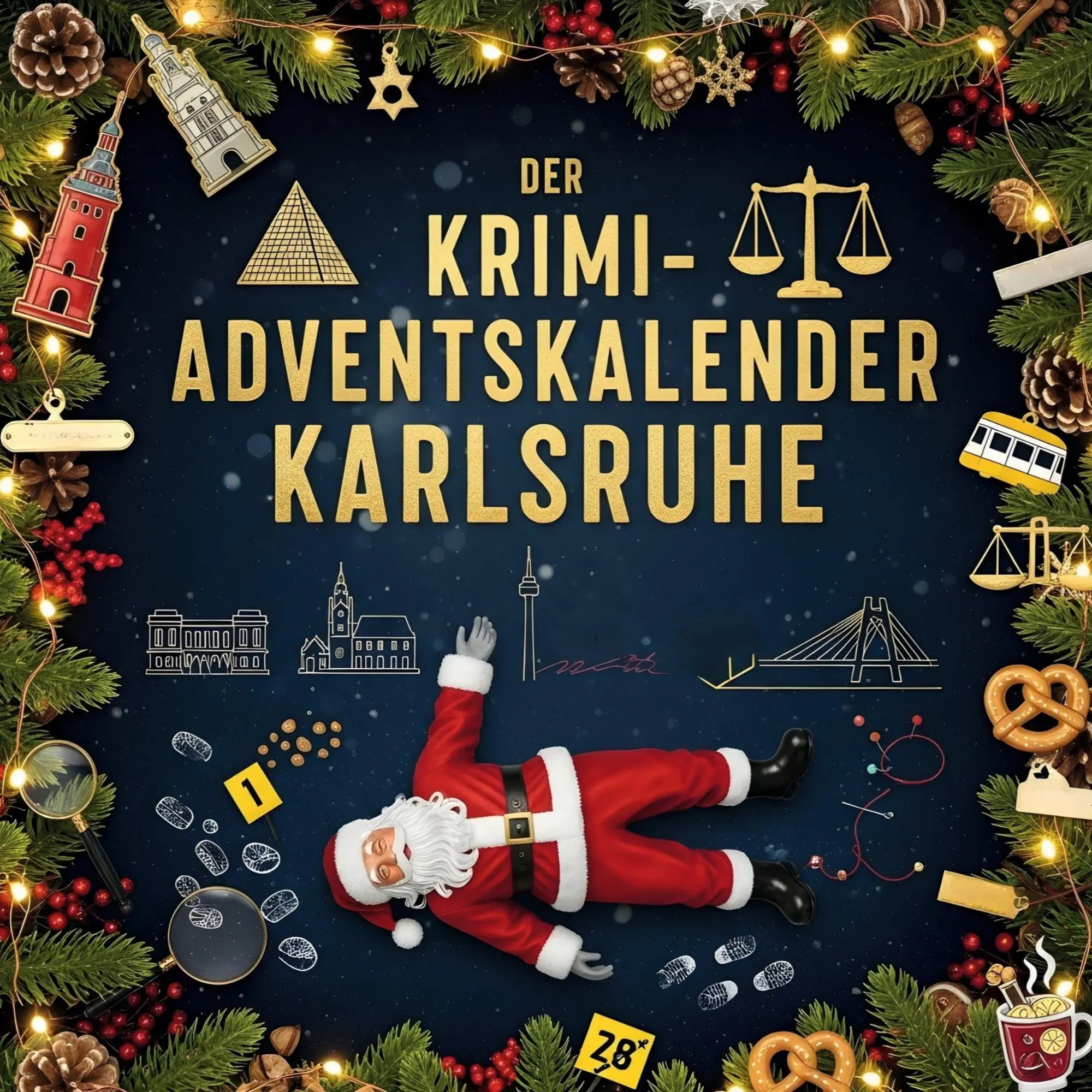 Cover: 9783695302024 | Der Krimi-Adventskalender Karlsruhe | Mordsverdächtig in 24 Akten