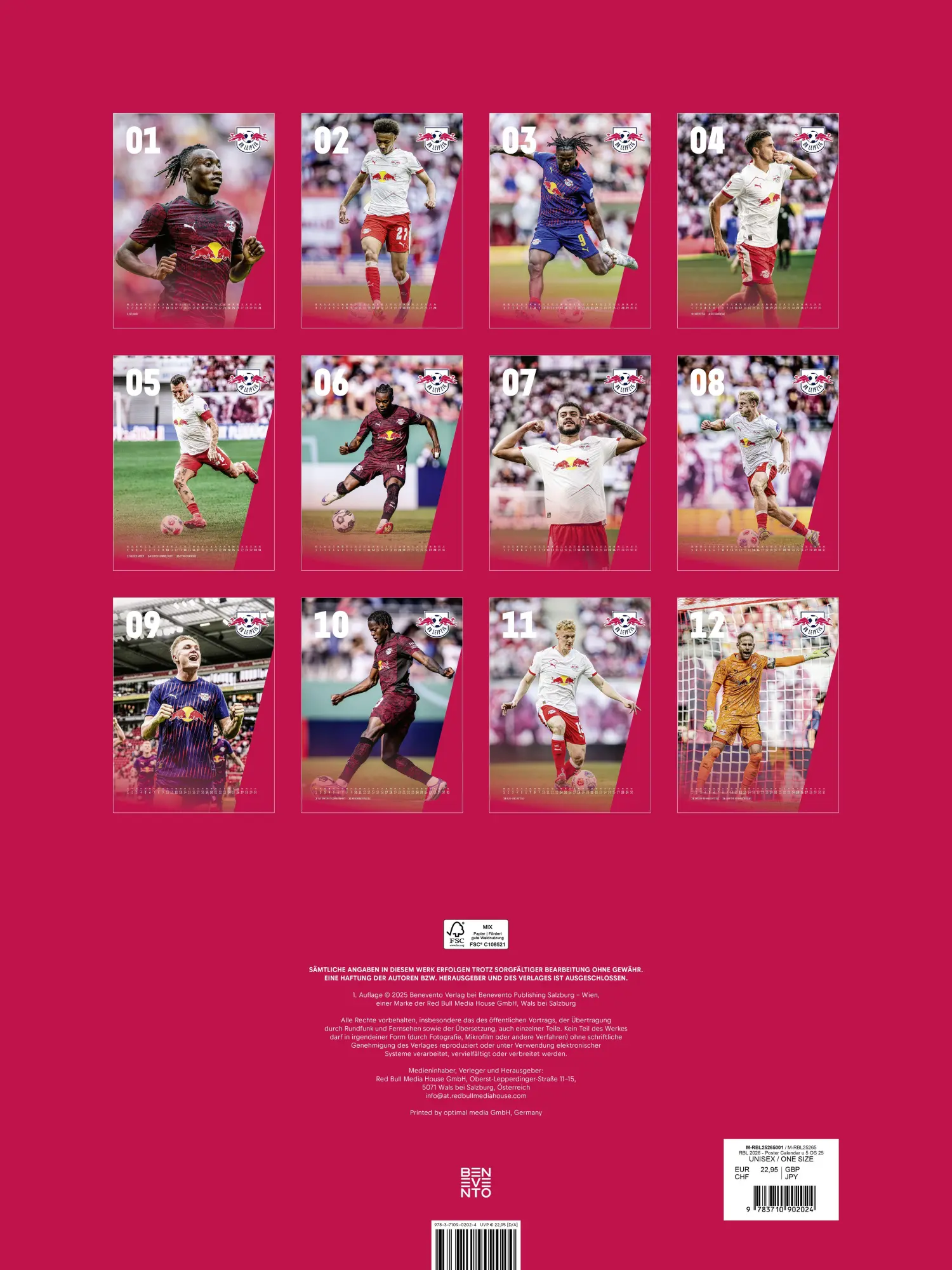 Bild: 9783710902024 | RB Leipzig 2026 - Posterkalender | Kalender | 14 S. | Deutsch | 2026