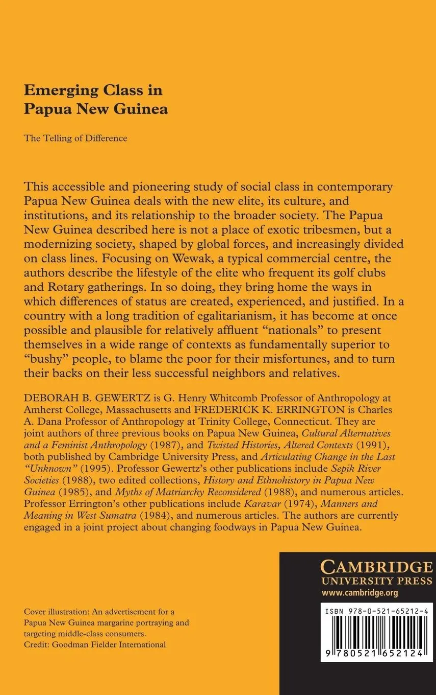 Rückseite: 9780521652124 | Emerging Class in Papua New Guinea | The Telling of Difference | Buch