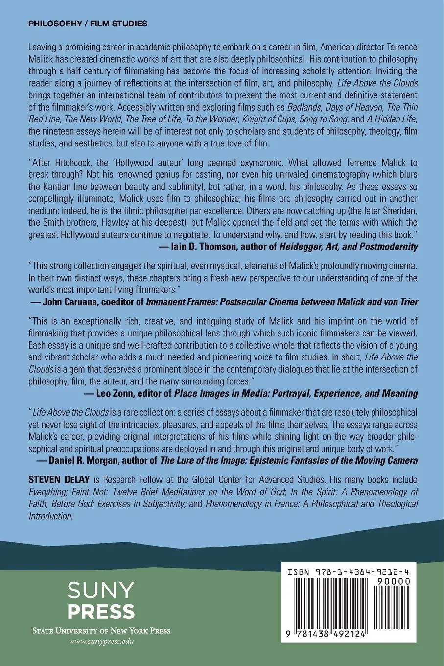 Rückseite: 9781438492124 | Life Above the Clouds | Philosophy in the Films of Terrence Malick