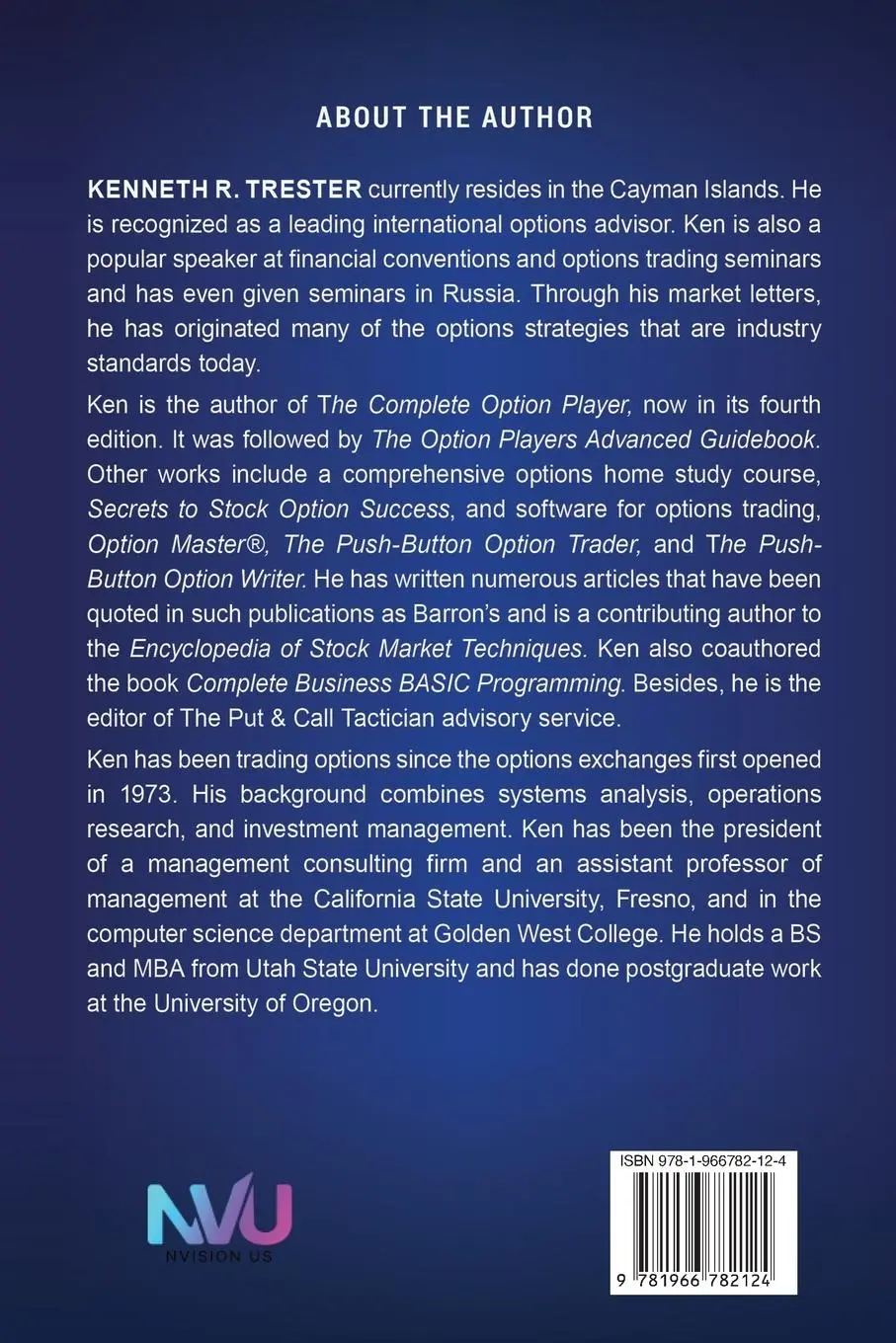 Rückseite: 9781966782124 | The Complete Option Player | Kenneth R. Trester | Taschenbuch | 2025