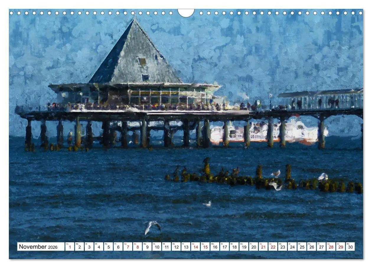 Bild: 9783457622124 | Malerische Insel Usedom - Acryl Impressionen (Wandkalender 2026 DIN...