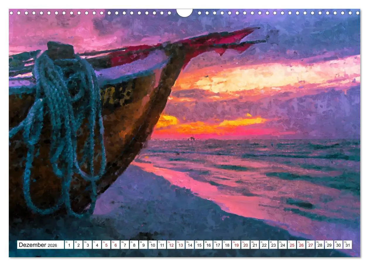 Bild: 9783457622124 | Malerische Insel Usedom - Acryl Impressionen (Wandkalender 2026 DIN...