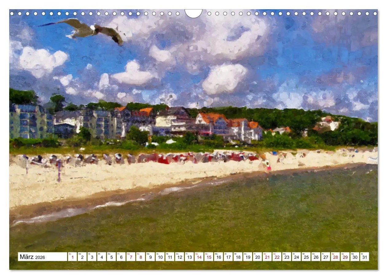 Bild: 9783457622124 | Malerische Insel Usedom - Acryl Impressionen (Wandkalender 2026 DIN...