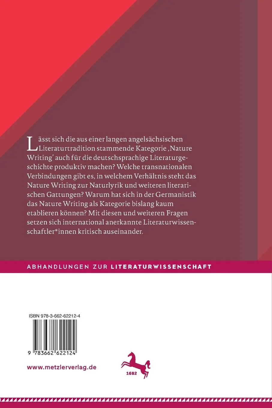 Rückseite: 9783662622124 | Deutschsprachiges Nature Writing von Goethe bis zur Gegenwart | Buch