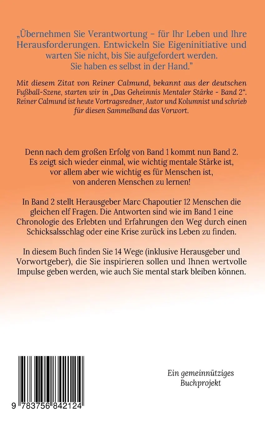 Rückseite: 9783756842124 | Das Geheimnis Mentaler Stärke | Band 2 | Marc Chapoutier | Taschenbuch