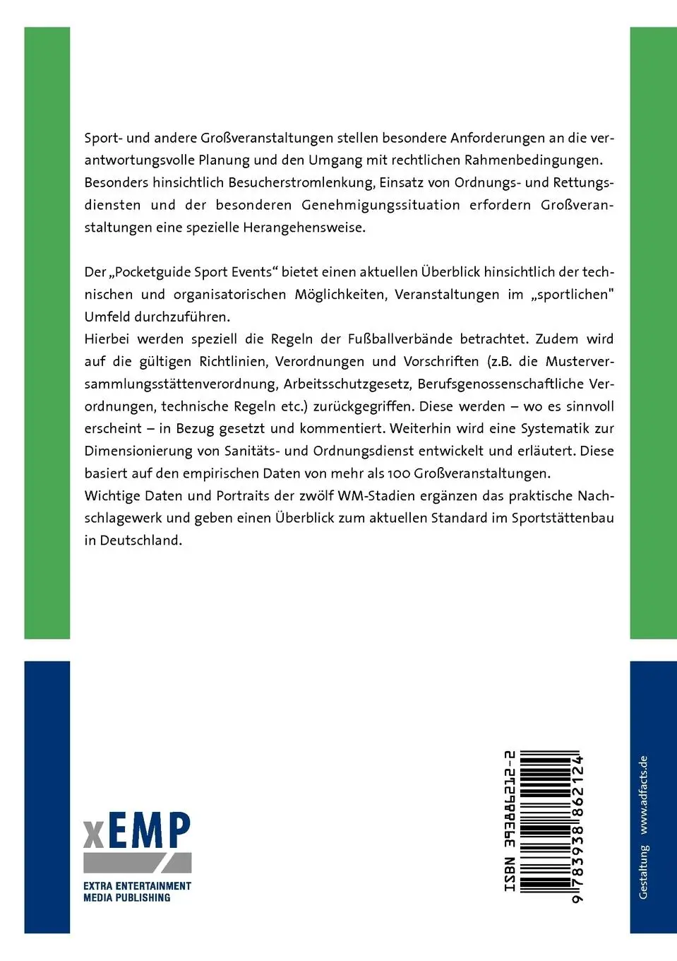 Rückseite: 9783938862124 | Pocketguide Sport Events | Hartmut H. Starke (u. a.) | Taschenbuch