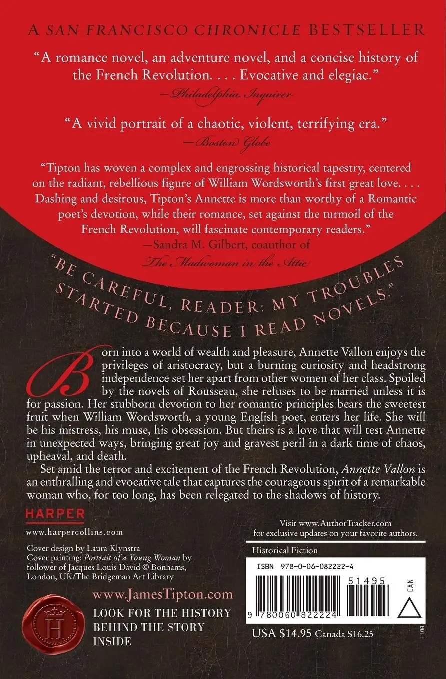 Rückseite: 9780060822224 | Annette Vallon | A Novel of the French Revolution | James Tipton