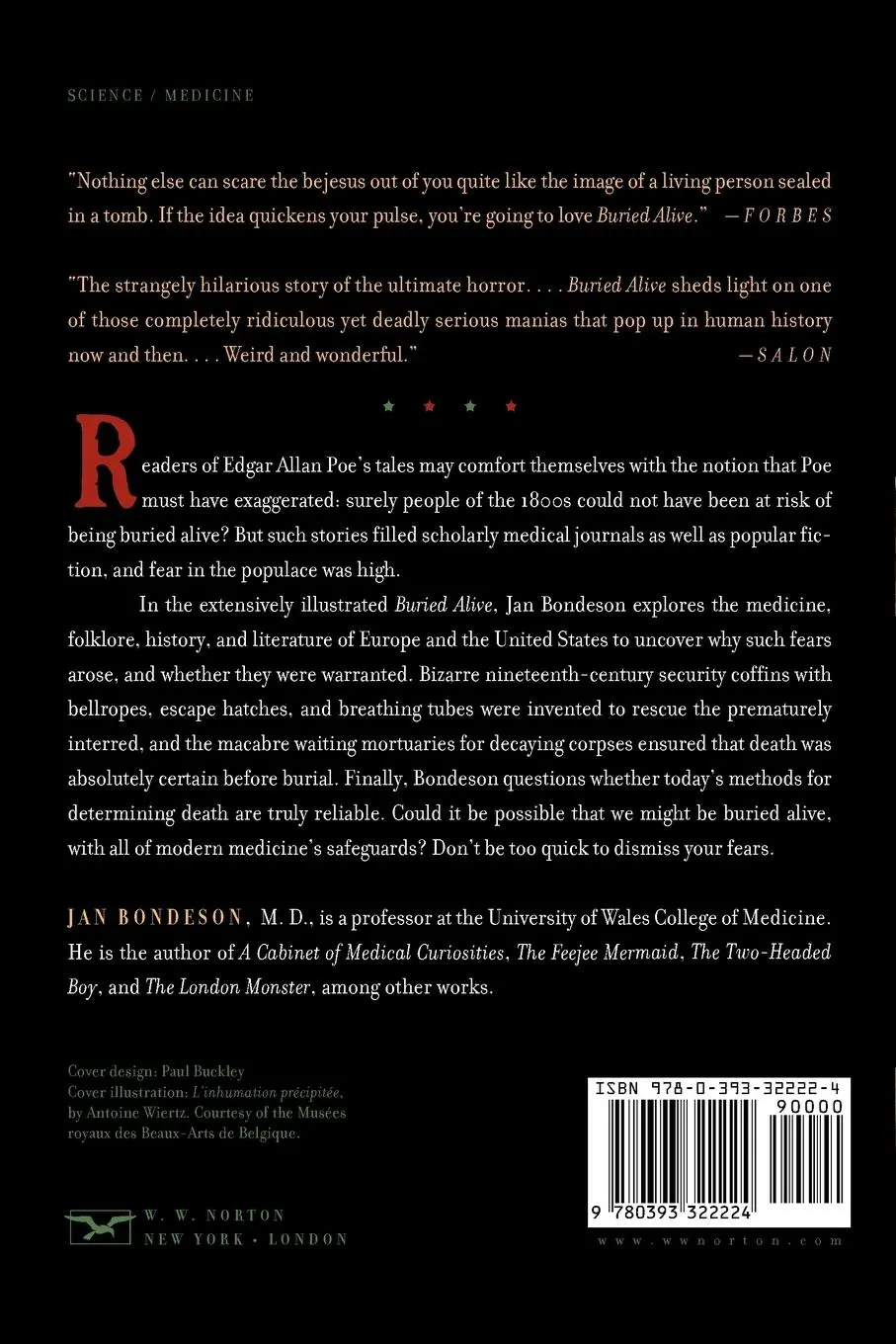 Rückseite: 9780393322224 | Buried Alive | The Terrifying History of Our Most Primal Fear | Buch