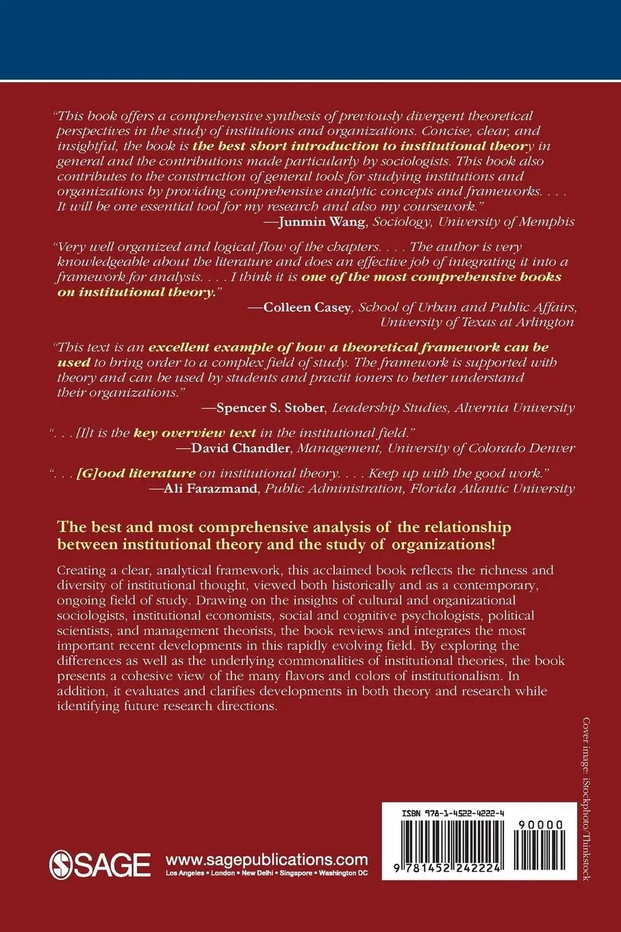Rückseite: 9781452242224 | Institutions and Organizations | Ideas, Interests, and Identities