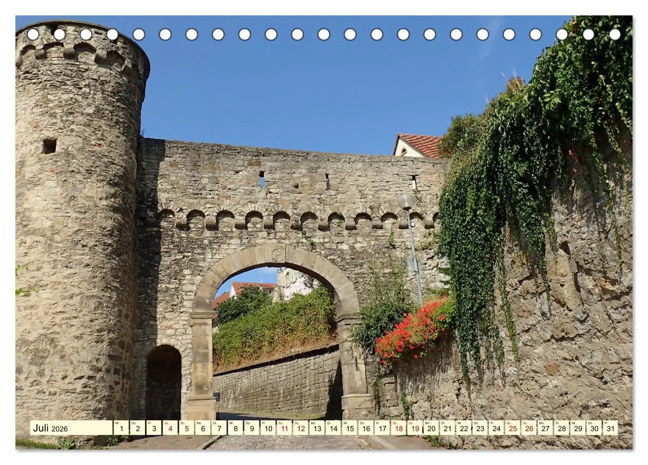 Bild: 9783457542224 | Unterwegs in Bad Wimpfen (Tischkalender 2026 DIN A5 quer), CALVENDO...
