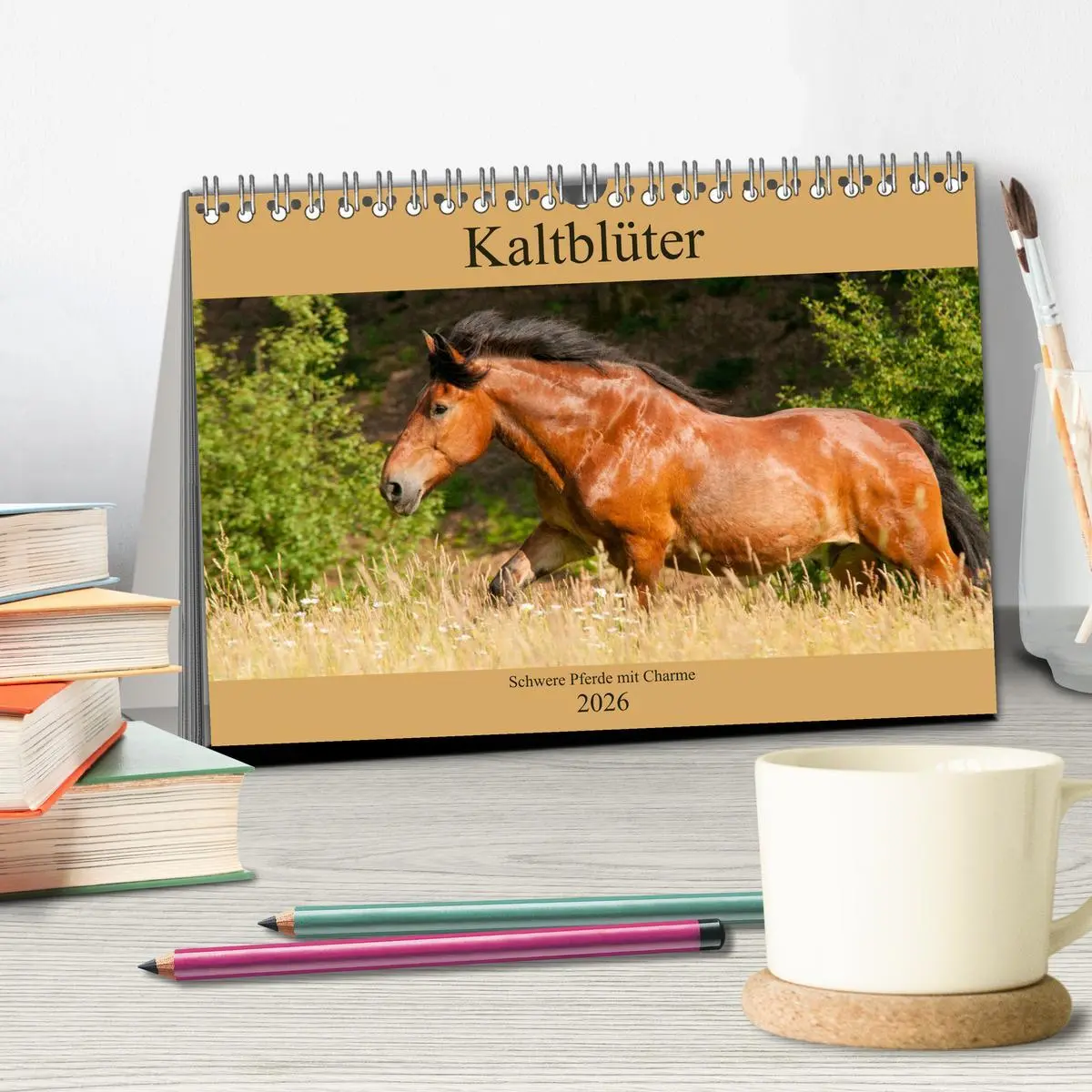 Bild: 9783457922224 | Kaltblüter - Schwere Pferde mit Charme (Tischkalender 2026 DIN A5...