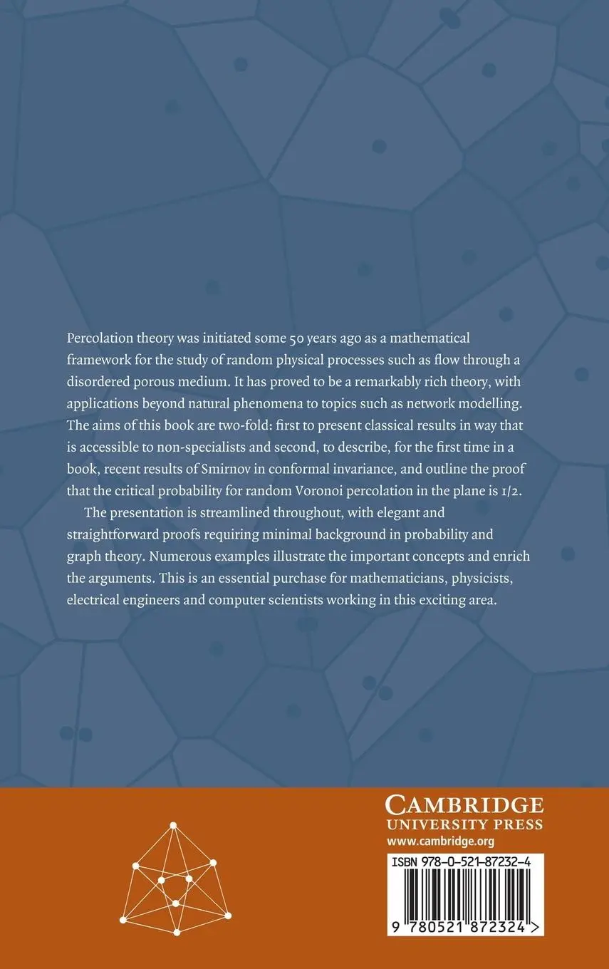 Rückseite: 9780521872324 | Percolation | Bela Bollobas (u. a.) | Buch | Englisch | 2013