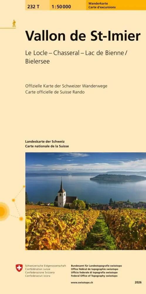 Cover: 9783302302324 | 232T Vallon de St-Imier Carte d'excursions | swisstopo | (Land-)Karte