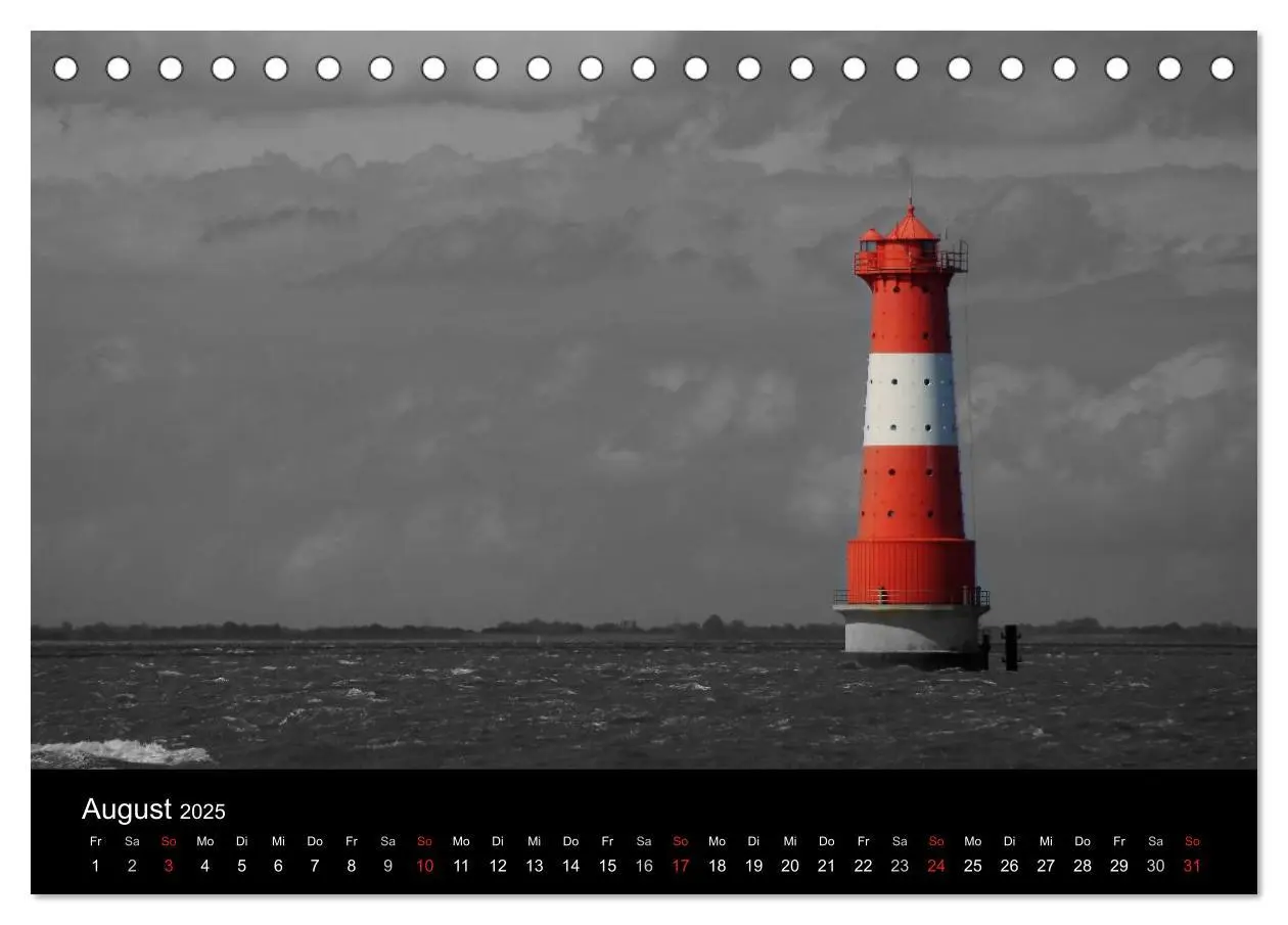 Bild: 9783435752324 | schwarz/weiß trifft farbe (Tischkalender 2025 DIN A5 quer),...