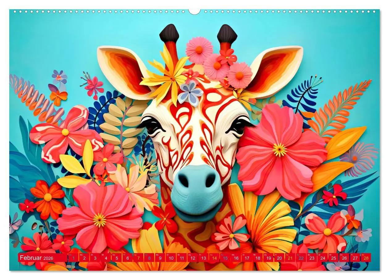Bild: 9783457392324 | GIRAFFEN - Modern Art (hochwertiger Premium Wandkalender 2026 DIN...