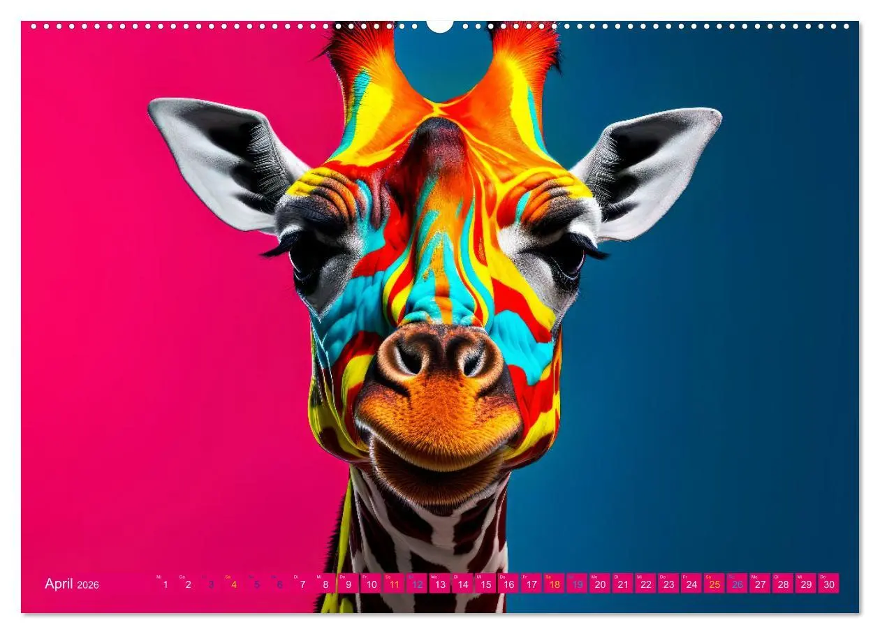 Bild: 9783457392324 | GIRAFFEN - Modern Art (hochwertiger Premium Wandkalender 2026 DIN...