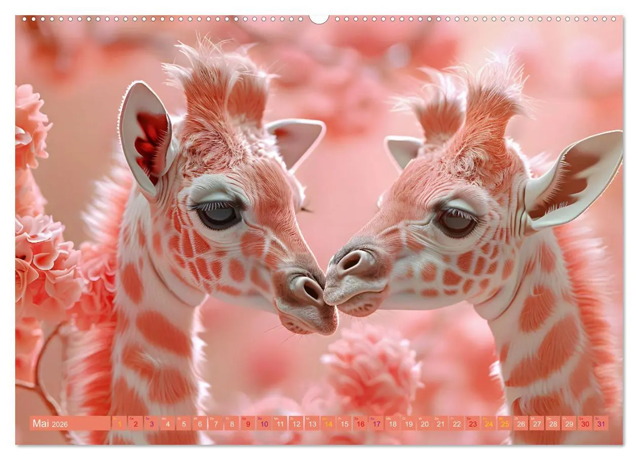 Bild: 9783457392324 | GIRAFFEN - Modern Art (hochwertiger Premium Wandkalender 2026 DIN...