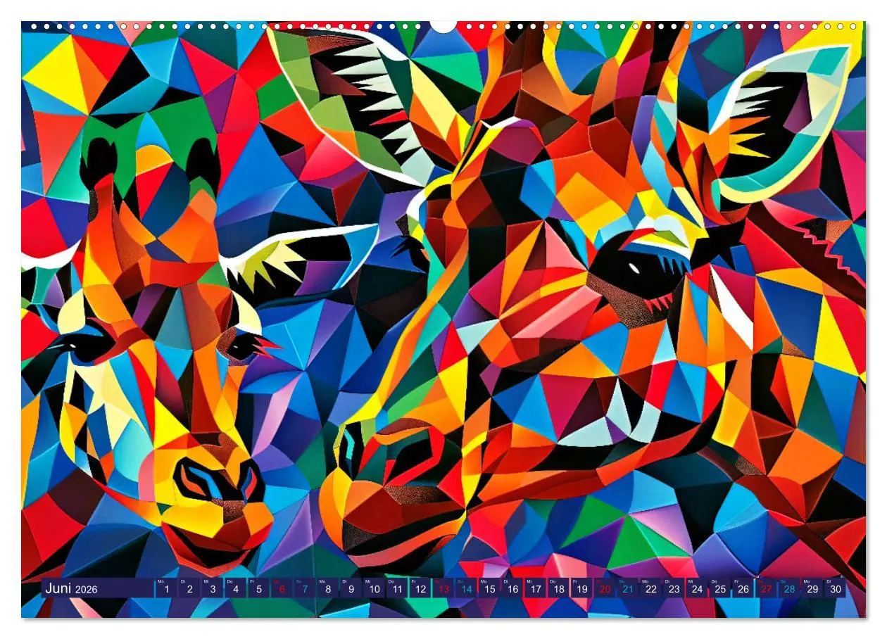 Bild: 9783457392324 | GIRAFFEN - Modern Art (hochwertiger Premium Wandkalender 2026 DIN...