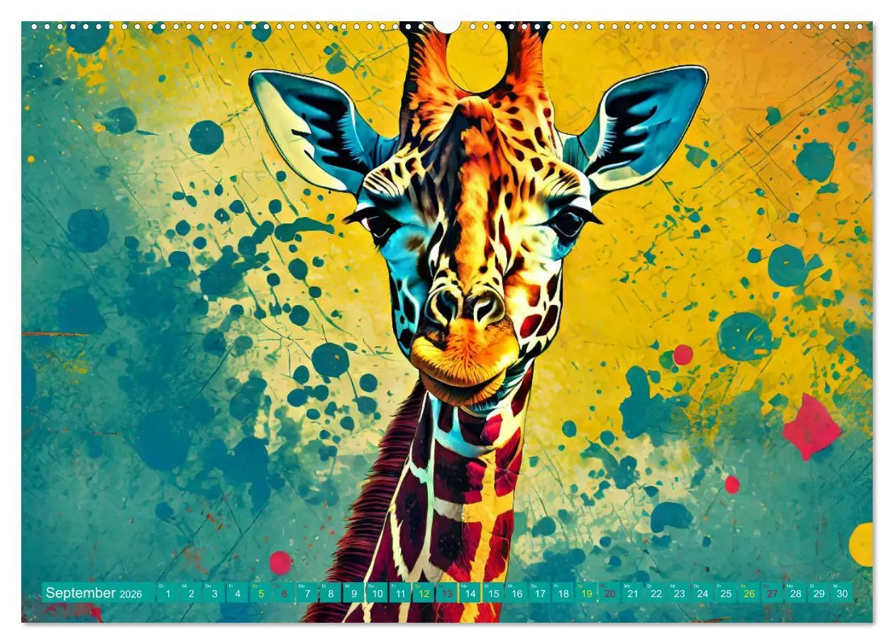 Bild: 9783457392324 | GIRAFFEN - Modern Art (hochwertiger Premium Wandkalender 2026 DIN...