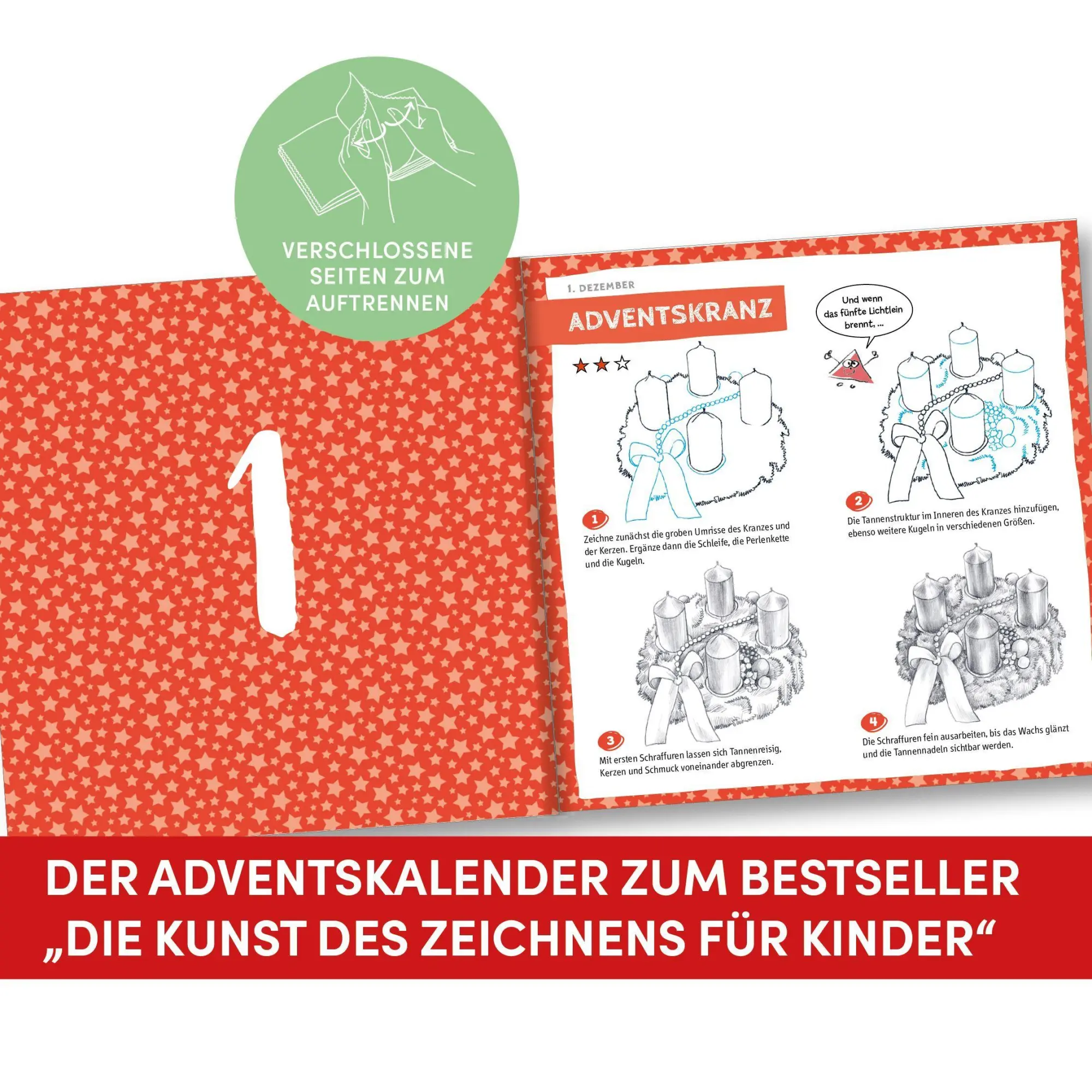 Bild: 9783735892324 | Die Kunst des Zeichnens für Kinder Adventskalender | Gecko Keck | Buch