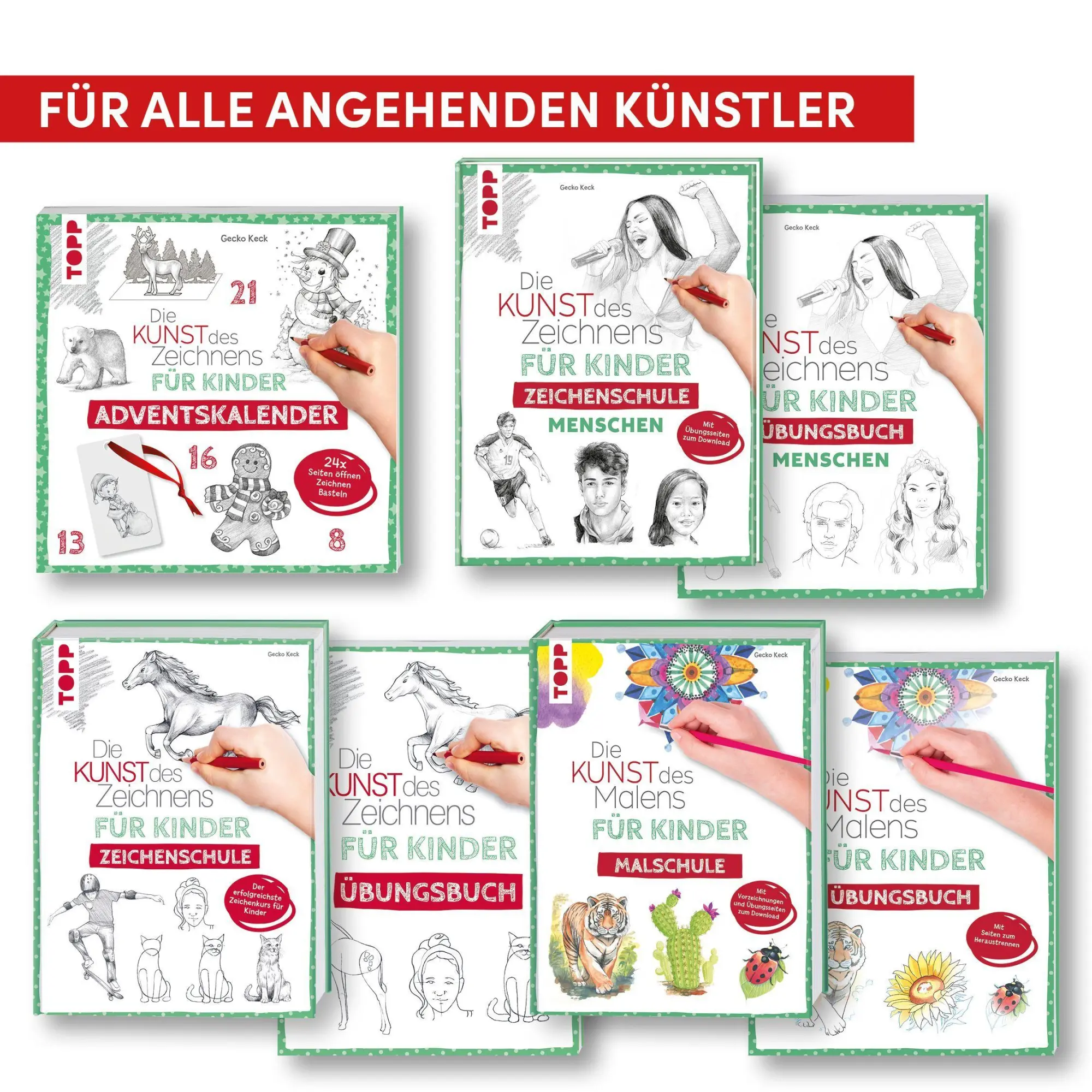Bild: 9783735892324 | Die Kunst des Zeichnens für Kinder Adventskalender | Gecko Keck | Buch
