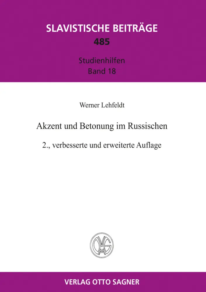 Cover: 9783866882324 | Akzent und Betonung im Russischen | Studienhilfen Band 18 | Lehfeldt