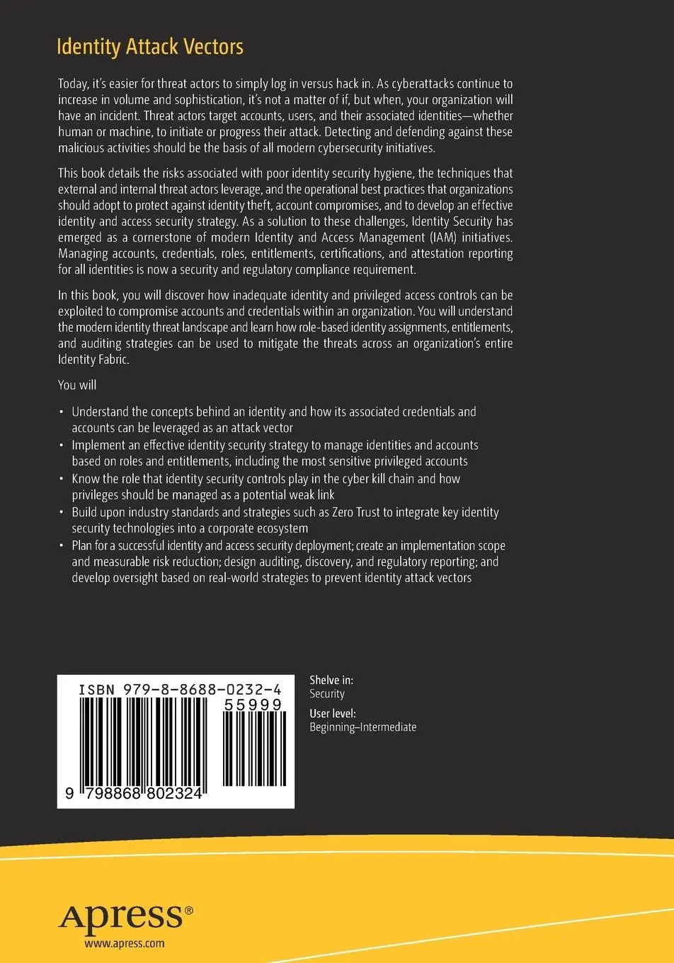 Rückseite: 9798868802324 | Identity Attack Vectors | Darran Rolls (u. a.) | Taschenbuch | xxii
