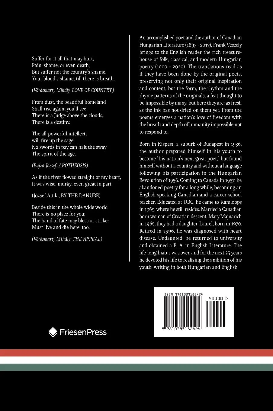 Rückseite: 9781039182424 | Hungarian Poetry (Folk, Classical and Modern) in English | 1000 years
