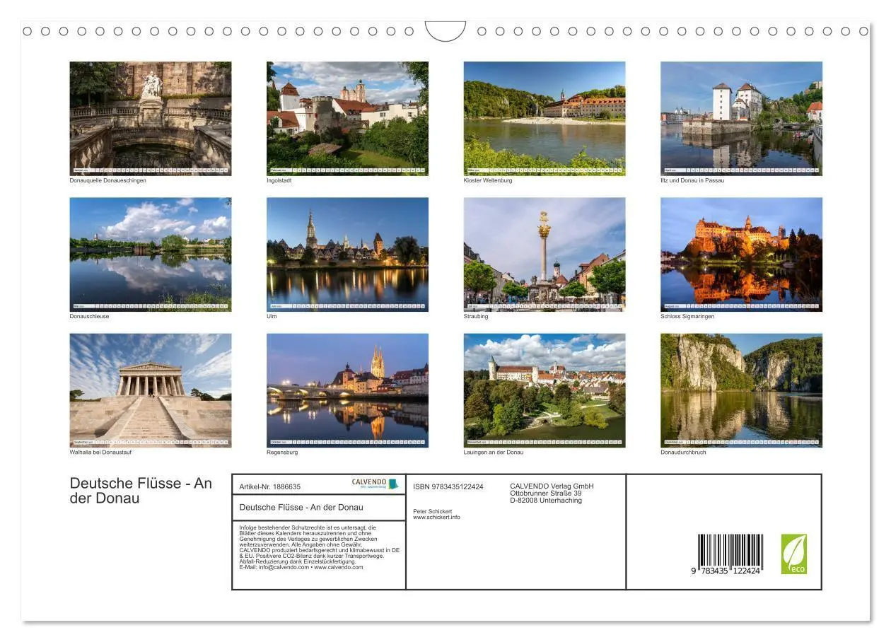 Bild: 9783435122424 | Deutsche Flüsse - An der Donau (Wandkalender 2025 DIN A3 quer),...