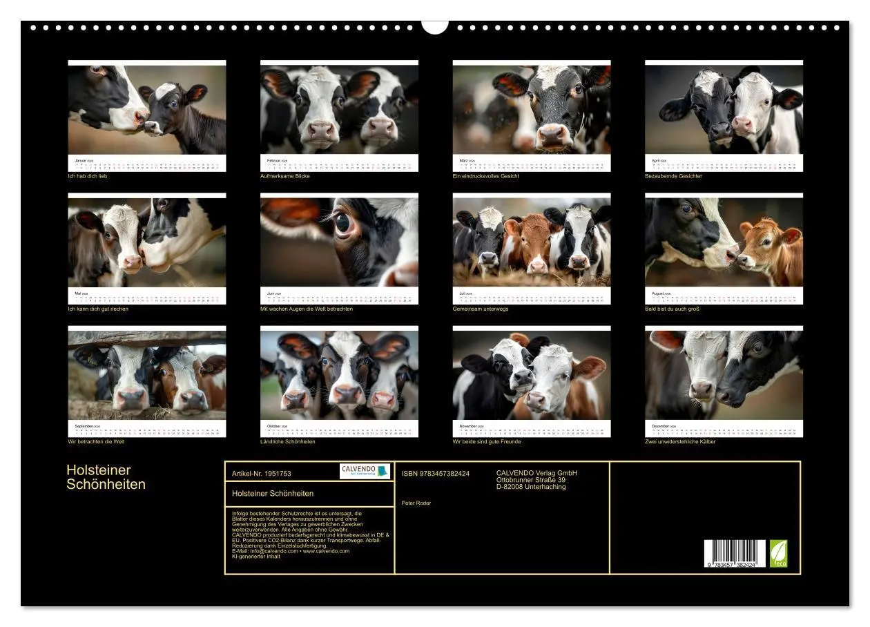 Bild: 9783457382424 | Holsteiner Schönheiten (Wandkalender 2026 DIN A2 quer), CALVENDO...
