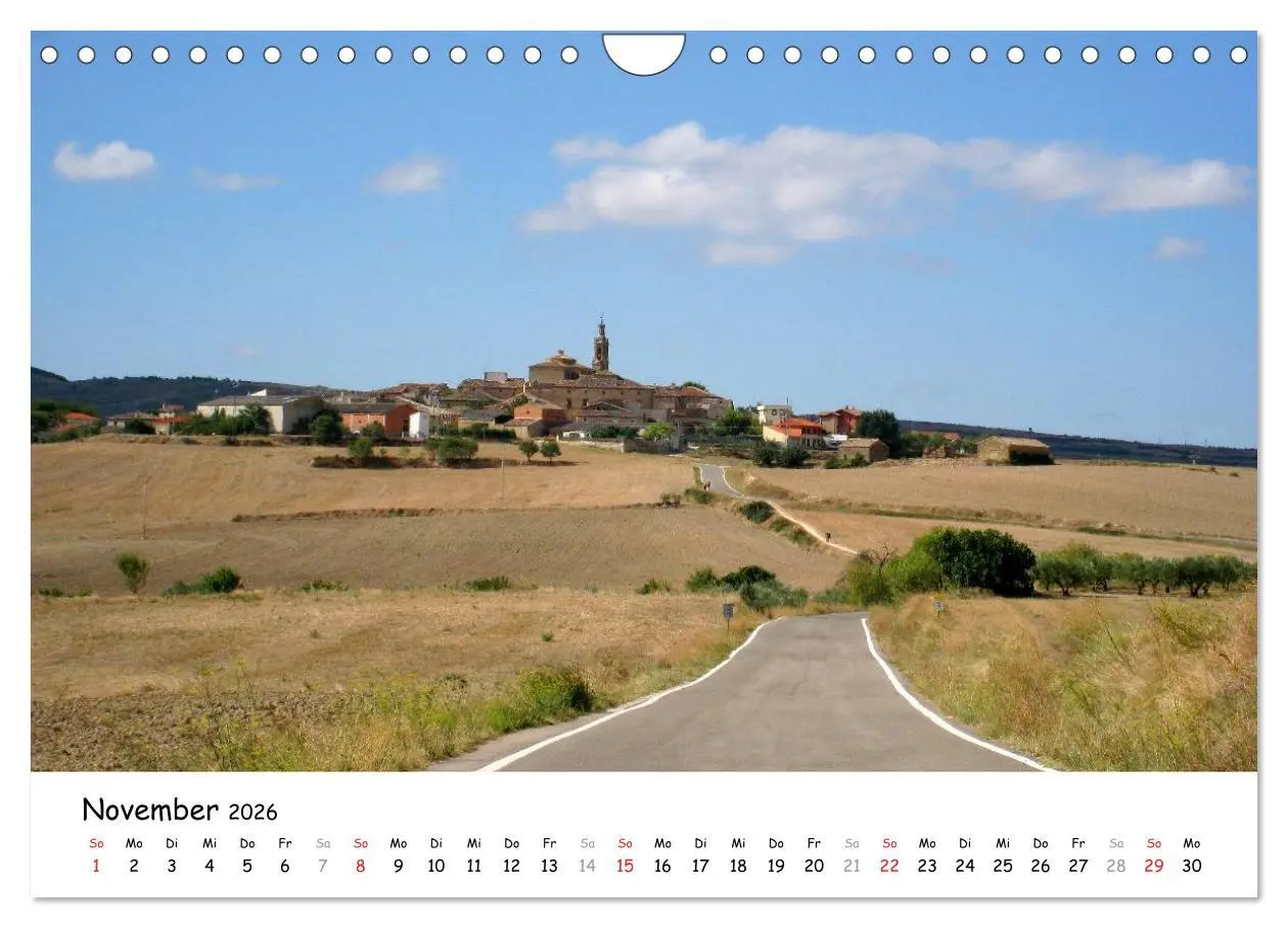 Bild: 9783516092424 | Camino Frances - Jakobsweg (Wandkalender 2026 DIN A4 quer),...