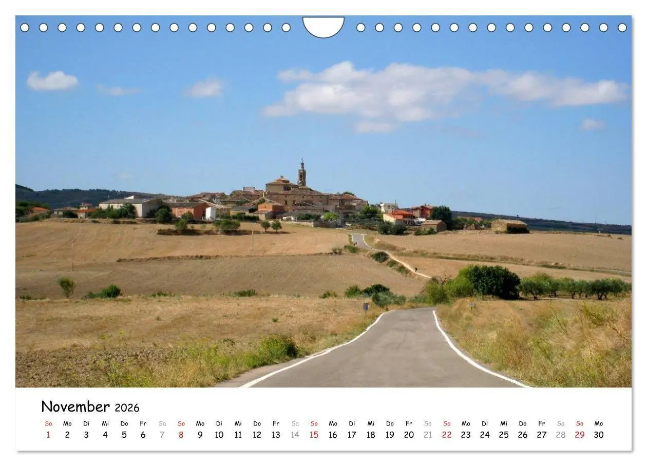 Bild: 9783516092424 | Camino Frances - Jakobsweg (Wandkalender 2026 DIN A4 quer),...
