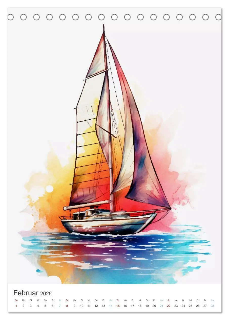 Bild: 9783516302424 | Segeln und Regatta (Tischkalender 2026 DIN A5 hoch), CALVENDO...