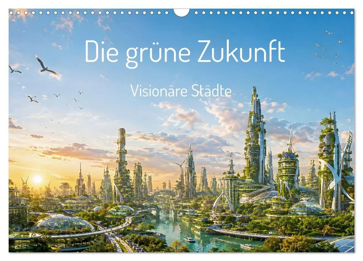 Cover: 9783594382424 | Die grüne Zukunft - Visionäre Städte (Wandkalender 2027 DIN A3...