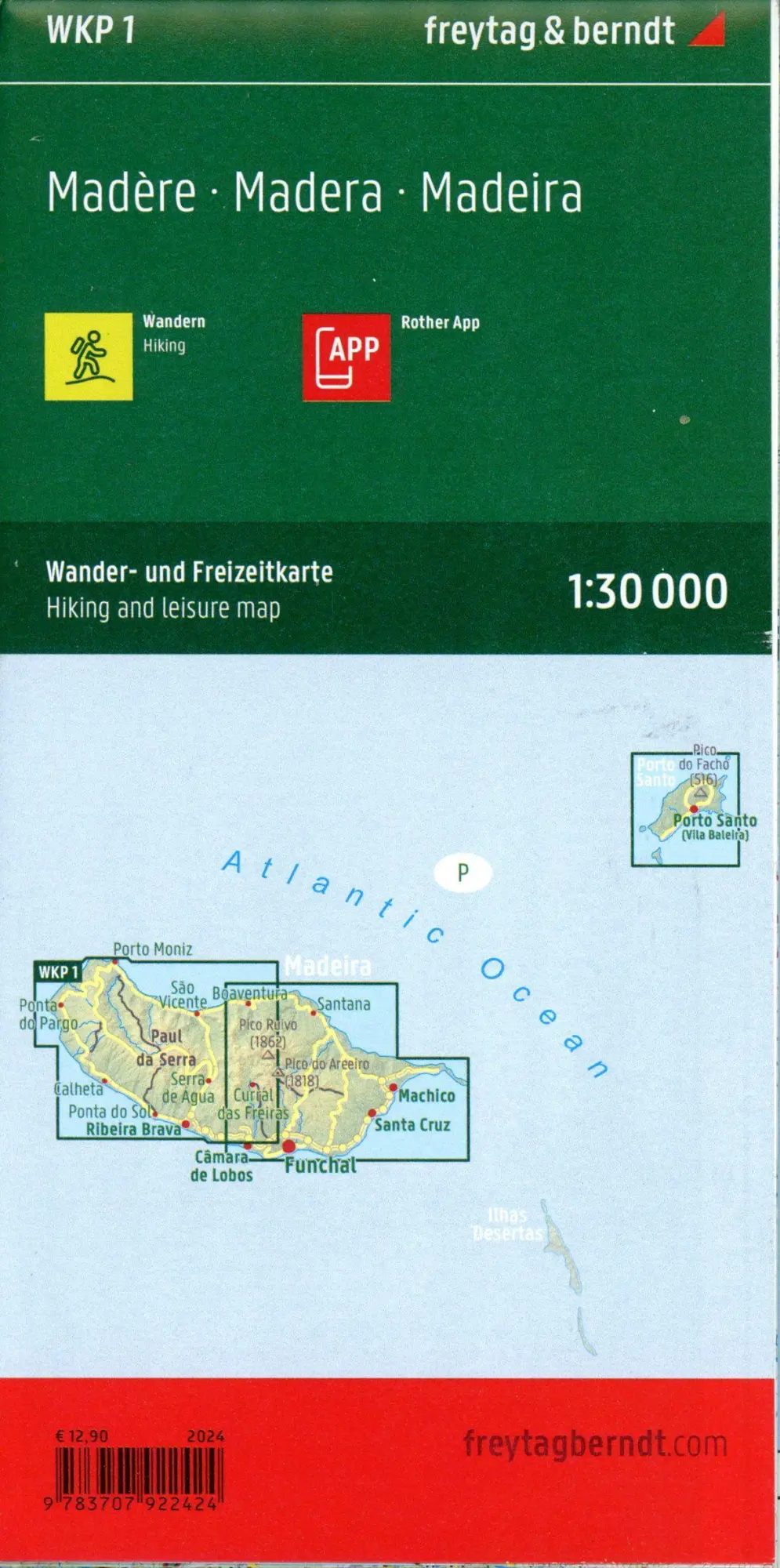 Bild: 9783707922424 | freytag &amp; berndt Wanderkarte WKP 1 Madeira 1:30.000 | mit APP | Berndt