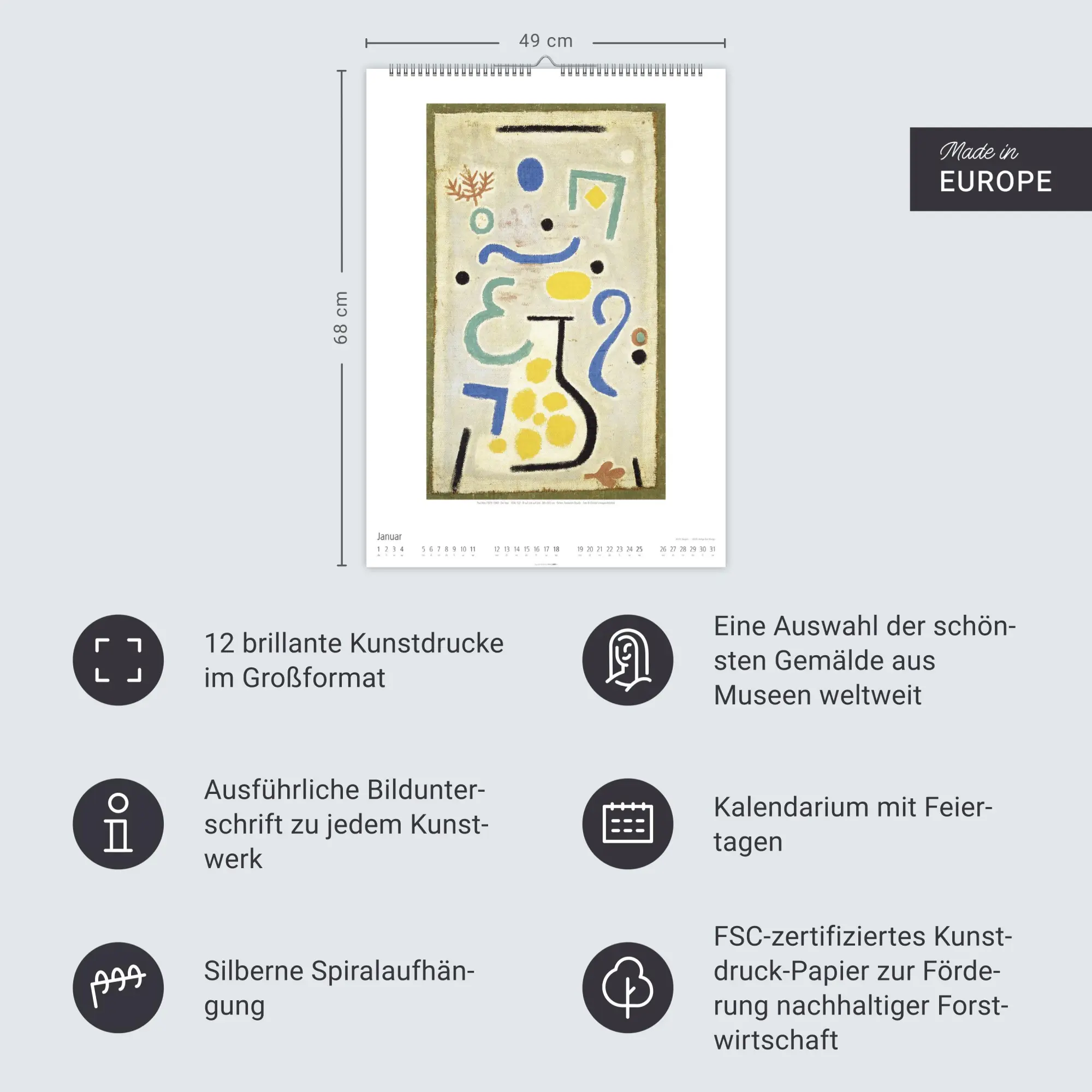 Bild: 9783839902424 | Bauhaus Kalender 2026 | Dexel | Kalender | Spiralbindung | 14 S.