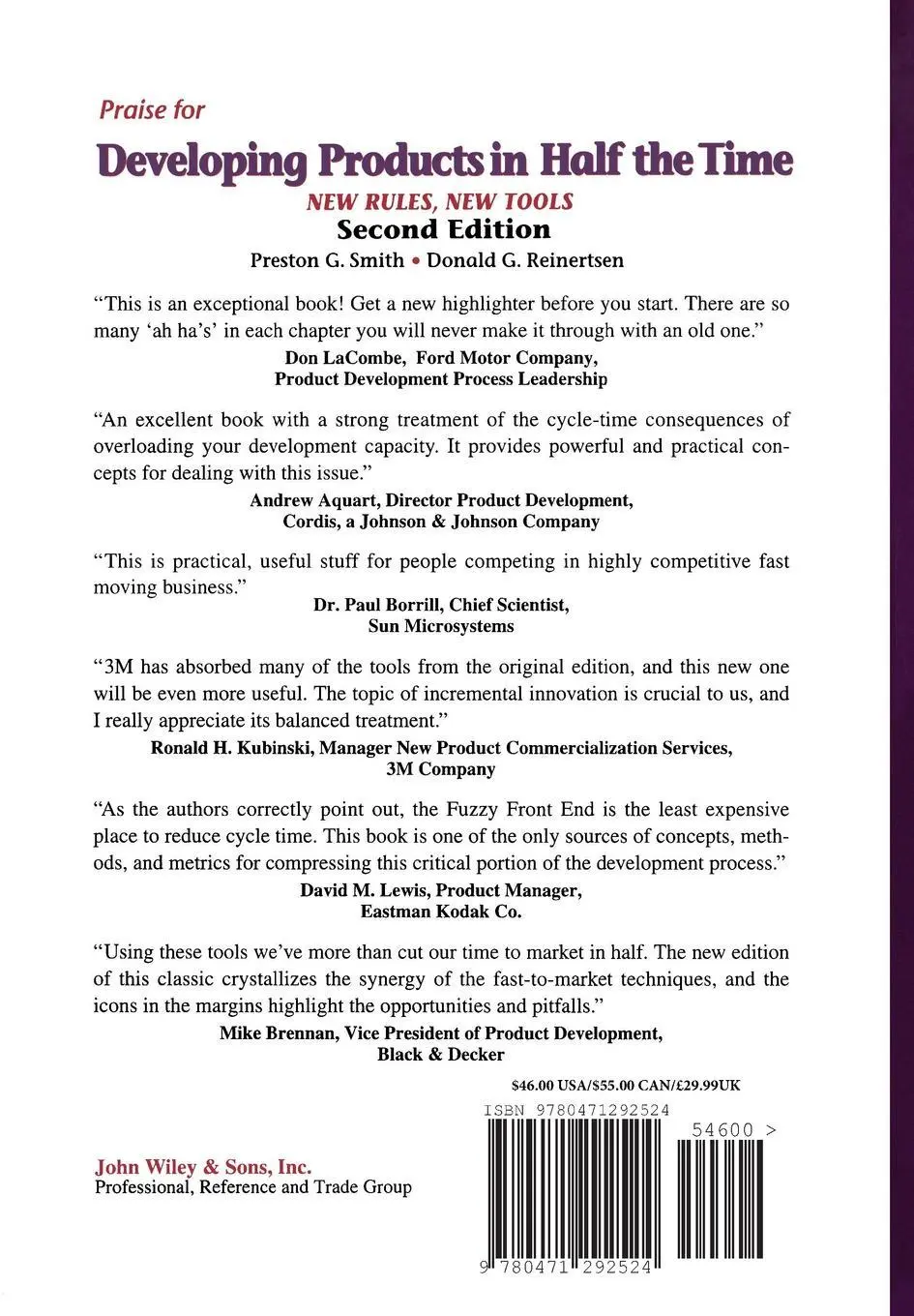 Cover: 9780471292524 | Developing Products in Half the Time | New Rules, New Tools | Buch